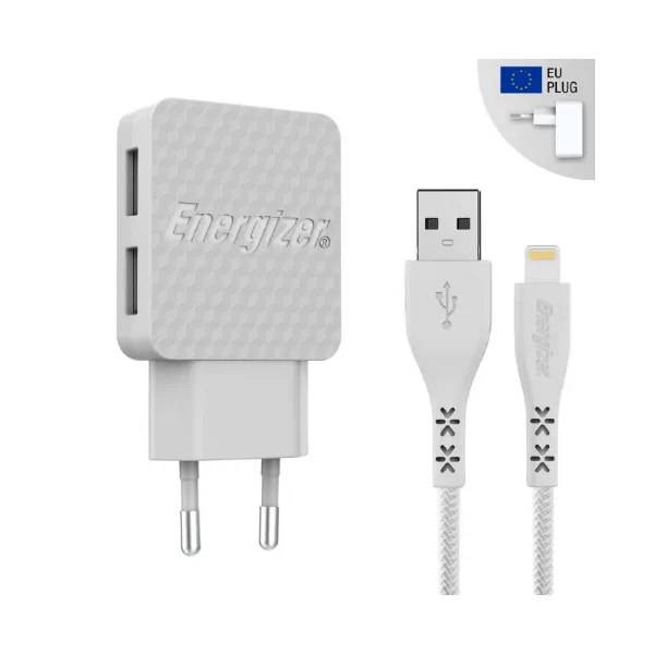 Zain eShop. zain Energizer charger 3.4A 2 USB ports EU plug