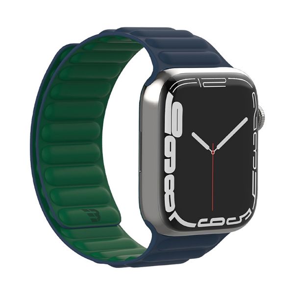 Picture of Baykron silicone magnetic strap for Apple Watch, Blue/Green