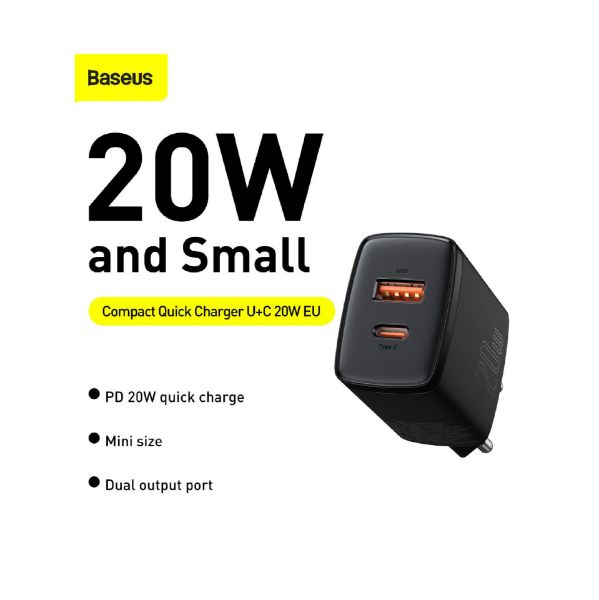 Picture of Baseus Compact Quick Charger 20W EU