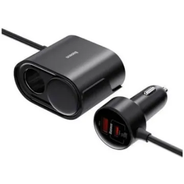 Picture of Baseus High Efficiency Pro 1-for-2 Car Cigarette Lighter 30W Cosmic