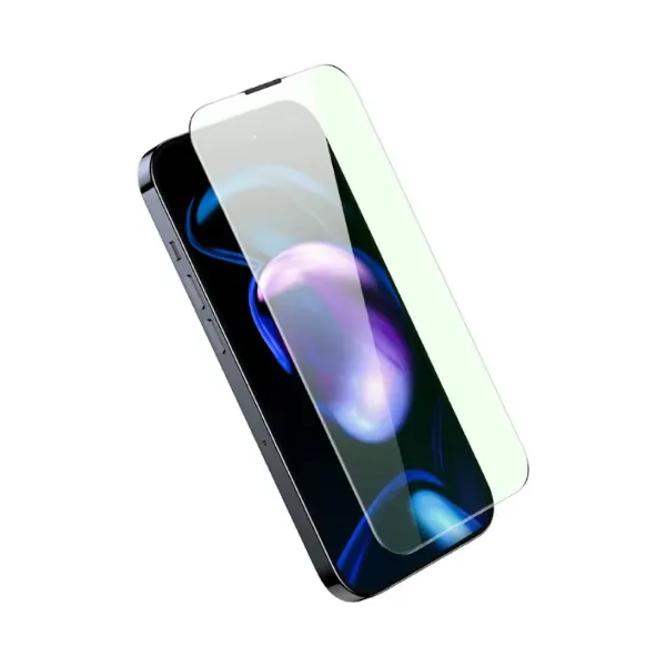 صورة واقي شاشة زجاجي بسمك 0.3 مم بالكريستال ومصفاة للغبار  لـ iPhone 14 Pro من Baseus