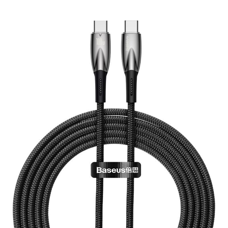 Baseus Glimmer Series Fast Charging Data Cable Type-C to Type-C 100W | Phone Accessories