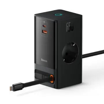 Picture of Baseus Power Combo Digital Power Strip 65W with 1.5m power cord EU