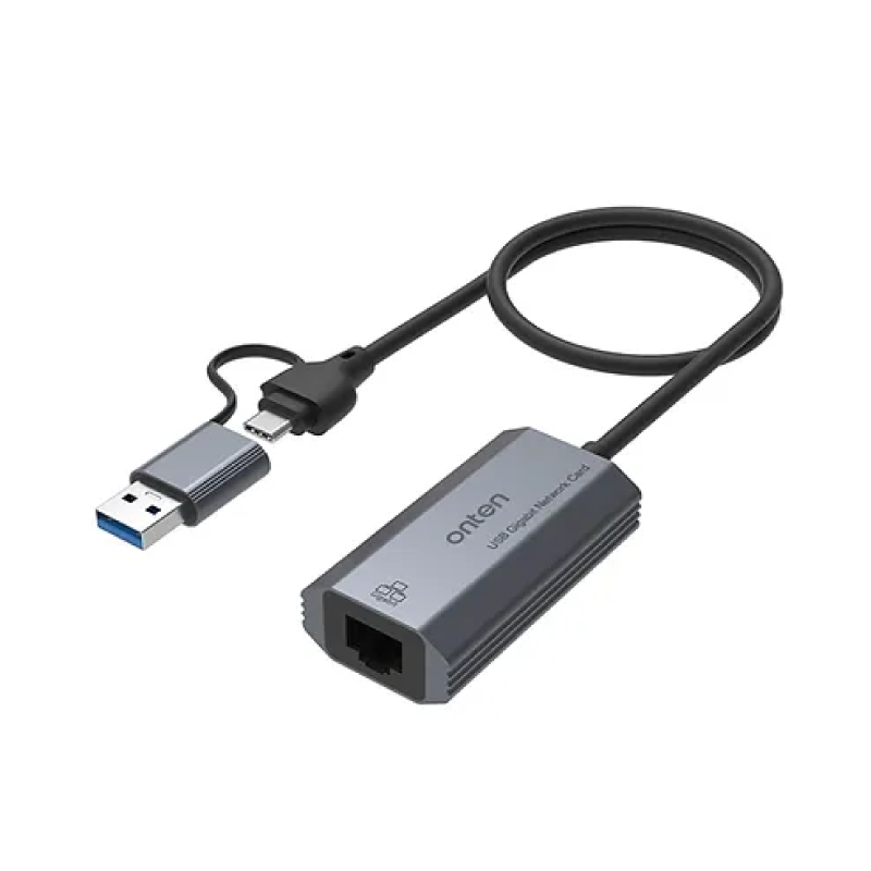 Onten USB3.0 + USB-C to gigabit Ethernet adapter OTN-UE101 | Computing | PC accessories | USB hub & Adapters