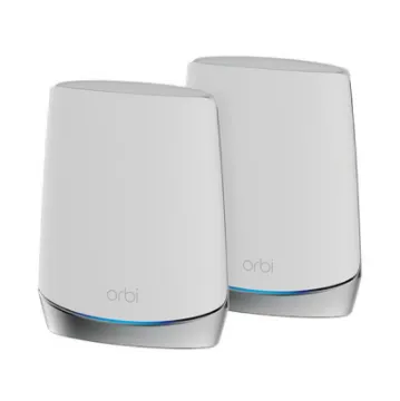 صورة راوتر بنظام شبكة Orbi Dual-Band WiFi 6، سرعة 1.8 جيجابت في الثانية+ 1 ستالايت من Netgear