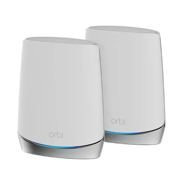 صورة راوتر بنظام شبكة Orbi Dual-Band WiFi 6، سرعة 1.8 جيجابت في الثانية+ 1 ستالايت من Netgear 