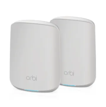 صورة راوتر بنظام شبكة Orbi Dual-Band WiFi 6، سرعة 1.8 جيجابت في الثانية+ 1 ستالايت من Netgear