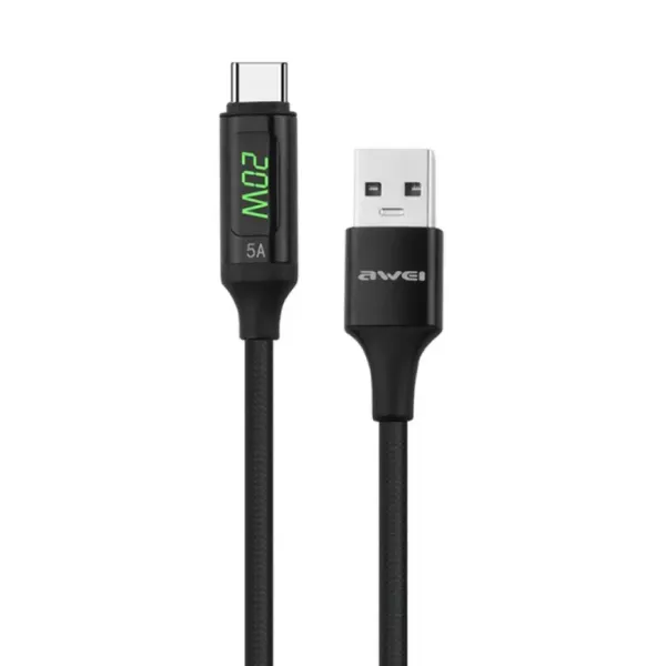 صورة كابل شحن سريع للبيانات  بطول 1 متر  USB  Type-C من Awei