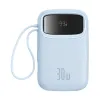 Picture of Baseus QPow 2 Digital Display Fast-Charging Power Bank with 2 Built-in Cables 10000mAh 30W