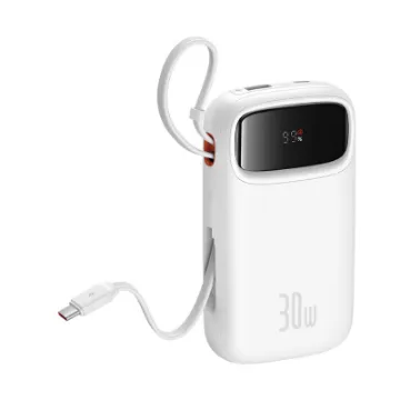Picture of Baseus QPow 2 Digital Display Fast-Charging Power Bank with 2 Built-in Type-C Cable 20000mAh 30W