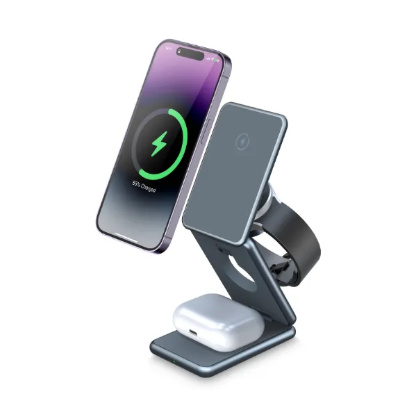 Picture of Zain PowerTec 3 In 1 Wireless Charging For iPhone, Watch & AirPods