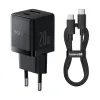 صورة شاحن Baseus Palm السريع بمنفذي USB-C وUSB-A بقدرة 20 واط مع (كابل USB-C إلى USB-C بقدرة 60 واط)