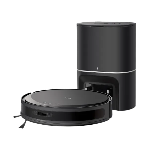 صورة روبوت مكنسة وممسحة RV20 Max Plus بقدرة شفط 5300 باسكال، ونظام ملاحة LiDAR MagSlim، مع قاعدة تفريغ ذاتية من Tapo