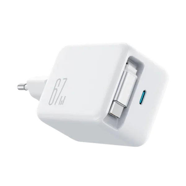 صورة شاحن GaN بقدرة 67 واط مع كابل قابل للسحب طراز JR-TCL06 من جوي روم