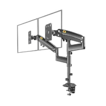 صورة حامل مكتبي دوّار لشاشتين طراز H180-G لشاشات من 17 إلى 27 إنش من نورث بايو