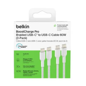 Picture of Belkin BoostCharge braided USB-C to USB-C, 2pack