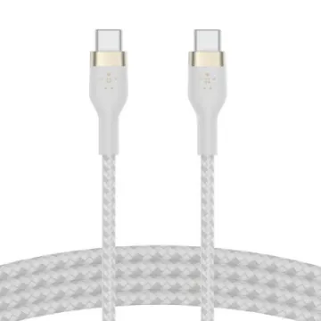 صورة كابل سيليكون مضفّر USB-C إلى USB-C طراز PRO Flex من بيلكن