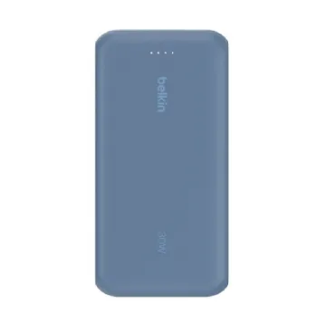 صورة باور بانك BoostCharge سعة 20,000 ملي أمبير مع توصيل طاقة 30 واط وكابل USB-C مدمج ومنافذ USB-C وUSB-A من بيلكن