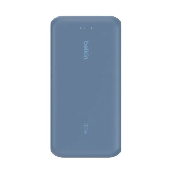 صورة باور بانك BoostCharge سعة 20,000 ملي أمبير مع توصيل طاقة 30 واط وكابل USB-C مدمج ومنافذ USB-C وUSB-A من بيلكن