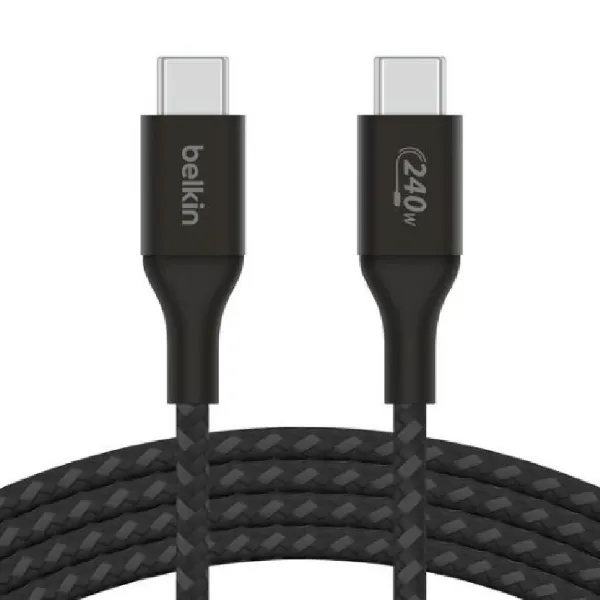 Picture of Belkin BoostCharge USB-C to USB-C Braided Cable 240W PD, 48V/5A