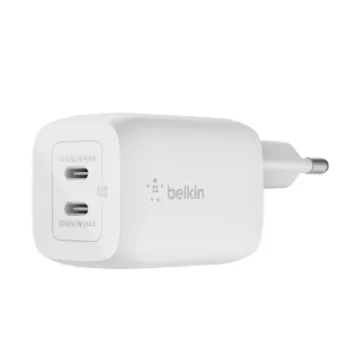Picture of Belkin BoostCharge PRO Dual 65W USB-C PD GaN Fast Charger with PPS, Access up to 65W when using a single USB-C port or 45W + 20W when using both