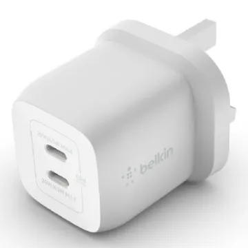 Picture of Belkin 70W 3PORT GAN Wall Charger with Interchangeable Plug Tips (US PLUG + UK&EU PLUG)