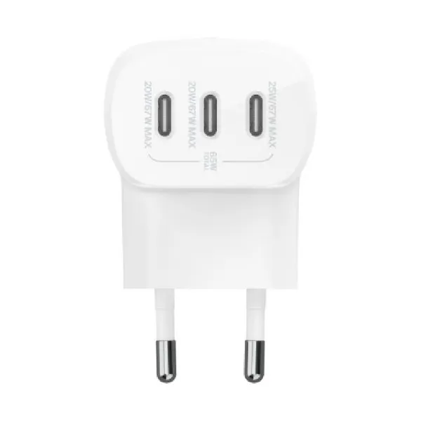 Picture of Belkin 67W Triple USB-C Ports PD Wall Charger with PPS (25W+20W+20W)