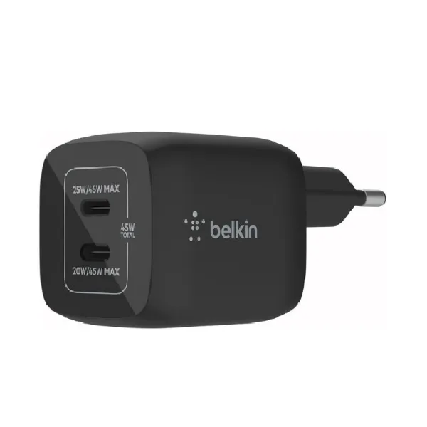 Picture of Belkin BoostCharge PRO Dual 45W USB-C PD GaN Fast Charger with PPS