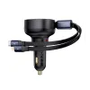 Picture of Baseus Enjoyment Pro Car Charger C + Retractable C & iP Cable 60W